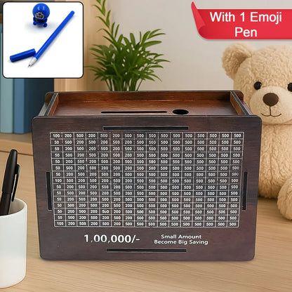 ₹1,00,000 Savings Challenge Box – Break to Open | MDF + Acrylic | 8 Inch